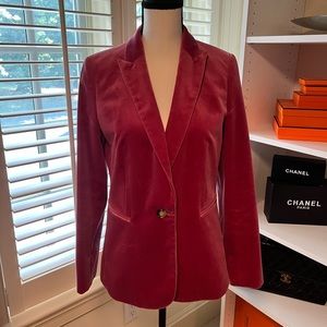 J. Crew size 8 velvet Parker Blazer